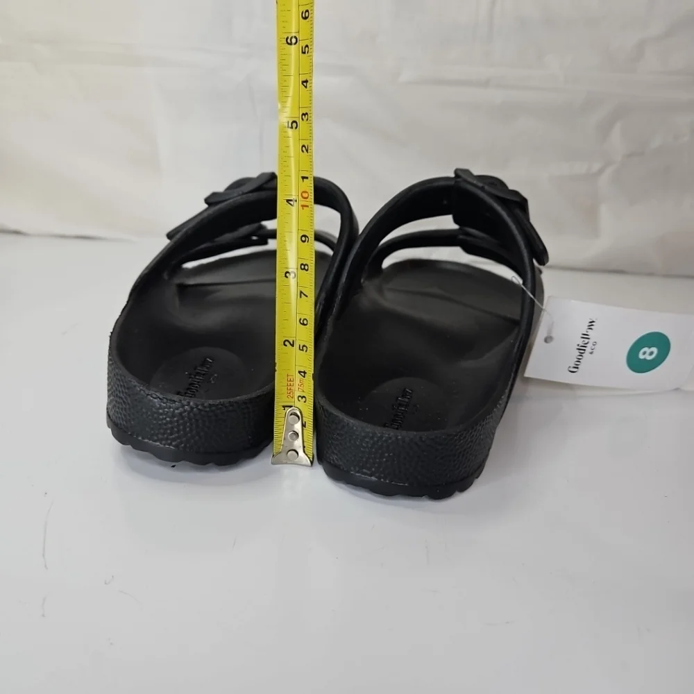 Goodfellow Men's Sandals Casual  Foam Slip On Black Buckle Strap Size 8